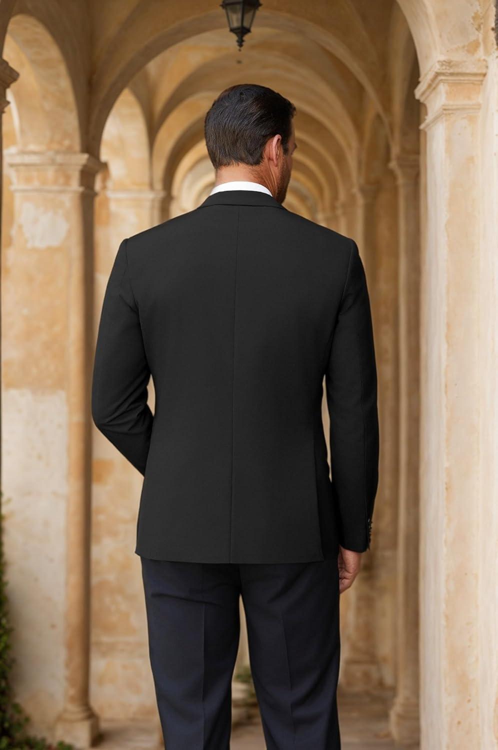 imageCOOFANDY Mens Casual Blazer Lightweight Suit Jacket Slim Fit Sport Coats for MenBlack