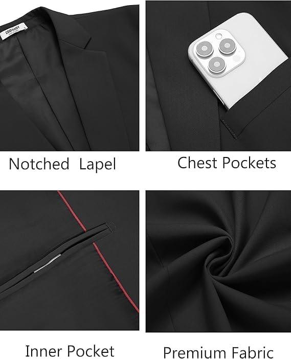 imageCOOFANDY Mens Casual Blazer Lightweight Suit Jacket Slim Fit Sport Coats for MenBlack