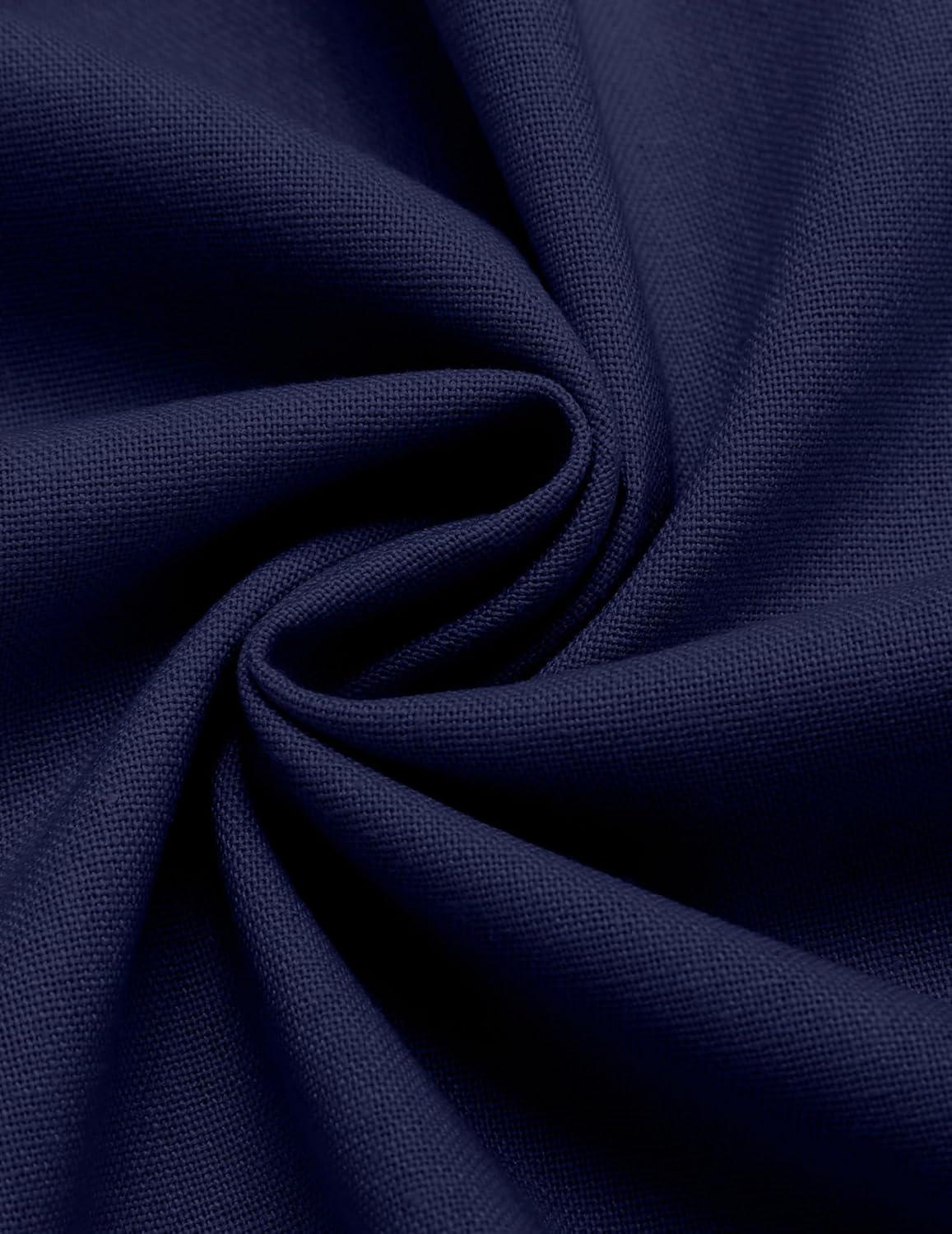imageCOOFANDY Mens Casual Cotton Linen Blazer Lightweight Linen Sport Coat Two Button Suit JacketNavy Blue