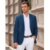 imageCOOFANDY Men Casual Blazer Sport Coats Slim Fit Lightweight Business Two Button Suit JacketsBlue