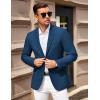 imageCOOFANDY Men Casual Blazer Sport Coats Slim Fit Lightweight Business Two Button Suit JacketsBlue