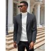 imageCOOFANDY Men Casual Blazer Sport Coats Slim Fit Lightweight Business Two Button Suit JacketsDark Grey