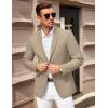 imageCOOFANDY Men Casual Blazer Sport Coats Slim Fit Lightweight Business Two Button Suit JacketsKhaki