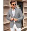 imageCOOFANDY Men Casual Blazer Sport Coats Slim Fit Lightweight Business Two Button Suit JacketsLight Grey