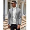 imageCOOFANDY Men Casual Blazer Sport Coats Slim Fit Lightweight Business Two Button Suit JacketsLight Grey