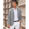 imageCOOFANDY Men Casual Blazer Sport Coats Slim Fit Lightweight Business Two Button Suit JacketsLight Grey