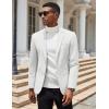 imageCOOFANDY Men Casual Blazer Sport Coats Slim Fit Lightweight Business Two Button Suit JacketsWhite