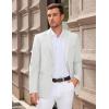imageCOOFANDY Men Casual Blazer Sport Coats Slim Fit Lightweight Business Two Button Suit JacketsWhite