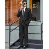 imageCOOFANDY Mens 2 Piece Suits Regular Fit Two Buttons Casual Blazer Jacket and Pants Set Tuxedo Suit for Wedding Prom BusinessBlack