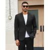 imageCOOFANDY Mens 2 Piece Suits Regular Fit Two Buttons Casual Blazer Jacket and Pants Set Tuxedo Suit for Wedding Prom BusinessBlack