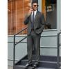 imageCOOFANDY Mens 2 Piece Suits Regular Fit Two Buttons Casual Blazer Jacket and Pants Set Tuxedo Suit for Wedding Prom BusinessDark Gray