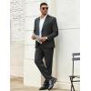 imageCOOFANDY Mens 2 Piece Suits Regular Fit Two Buttons Casual Blazer Jacket and Pants Set Tuxedo Suit for Wedding Prom BusinessDark Gray
