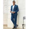 imageCOOFANDY Mens 2 Piece Suits Regular Fit Two Buttons Casual Blazer Jacket and Pants Set Tuxedo Suit for Wedding Prom BusinessNavy Blue