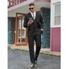 imageCOOFANDY Mens 3 Pieces Suits Classic Fit 2 Buttons Dress Suit Set Wedding Business Dinner Prom Jacket Vest PantsBlack