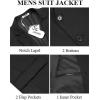 imageCOOFANDY Mens 3 Pieces Suits Classic Fit 2 Buttons Dress Suit Set Wedding Business Dinner Prom Jacket Vest PantsBlack