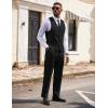 imageCOOFANDY Mens 3 Pieces Suits Classic Fit 2 Buttons Dress Suit Set Wedding Business Dinner Prom Jacket Vest PantsBlack