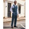 imageCOOFANDY Mens 3 Pieces Suits Classic Fit 2 Buttons Dress Suit Set Wedding Business Dinner Prom Jacket Vest PantsBlue
