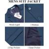 imageCOOFANDY Mens 3 Pieces Suits Classic Fit 2 Buttons Dress Suit Set Wedding Business Dinner Prom Jacket Vest PantsBlue