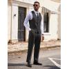 imageCOOFANDY Mens 3 Pieces Suits Classic Fit 2 Buttons Dress Suit Set Wedding Business Dinner Prom Jacket Vest PantsDark Grey