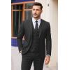 imageCOOFANDY Mens 3 Pieces Suits Classic Fit 2 Buttons Dress Suit Set Wedding Business Dinner Prom Jacket Vest PantsDark Grey