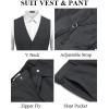 imageCOOFANDY Mens 3 Pieces Suits Classic Fit 2 Buttons Dress Suit Set Wedding Business Dinner Prom Jacket Vest PantsDark Grey