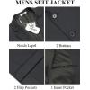 imageCOOFANDY Mens 3 Pieces Suits Classic Fit 2 Buttons Dress Suit Set Wedding Business Dinner Prom Jacket Vest PantsDark Grey