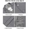 imageCOOFANDY Mens 3 Pieces Suits Classic Fit 2 Buttons Dress Suit Set Wedding Business Dinner Prom Jacket Vest PantsLight Grey