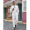 imageCOOFANDY Mens 3 Pieces Suits Classic Fit 2 Buttons Dress Suit Set Wedding Business Dinner Prom Jacket Vest PantsWhite