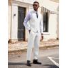 imageCOOFANDY Mens 3 Pieces Suits Classic Fit 2 Buttons Dress Suit Set Wedding Business Dinner Prom Jacket Vest PantsWhite