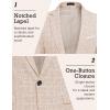 imageCOOFANDY Mens Blazer Casual Sport Coats Slim Fit One Button Suit Jacket Lightweight Sports JacketPlaid Blazer  Beige