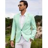 imageCOOFANDY Mens Blazer Casual Sport Coats Slim Fit One Button Suit Jacket Lightweight Sports JacketPlaid Blazer  Mint Green