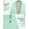 imageCOOFANDY Mens Blazer Casual Sport Coats Slim Fit One Button Suit Jacket Lightweight Sports JacketPlaid Blazer  Mint Green