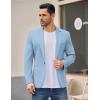 imageCOOFANDY Mens Casual Blazer Jacket One Button Suit Jackets Lightweight Knit Sport CoatLight Blue