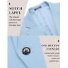 imageCOOFANDY Mens Casual Blazer Jacket One Button Suit Jackets Lightweight Knit Sport CoatLight Blue