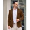 imageCOOFANDY Mens Casual Blazer Jacket One Button Suit Jackets Lightweight Knit Sport CoatLight Brown