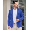 imageCOOFANDY Mens Casual Blazer Jacket One Button Suit Jackets Lightweight Knit Sport CoatRoyal Blue