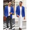 imageCOOFANDY Mens Casual Blazer Jacket One Button Suit Jackets Lightweight Knit Sport CoatRoyal Blue