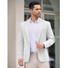 imageCOOFANDY Mens Casual Blazer Jacket One Button Suit Jackets Lightweight Knit Sport CoatWhite