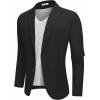 imageCOOFANDY Mens Casual Blazer Jacket Two Button Suit Jackets Lightweight Knit Sport CoatBlack