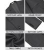 imageCOOFANDY Mens Casual Blazer Jacket Two Button Suit Jackets Lightweight Knit Sport CoatDark Grey