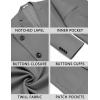 imageCOOFANDY Mens Casual Blazer Jacket Two Button Suit Jackets Lightweight Knit Sport CoatGrey