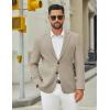 imageCOOFANDY Mens Casual Blazer Jacket Two Button Suit Jackets Lightweight Knit Sport CoatKhaki