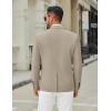 imageCOOFANDY Mens Casual Blazer Jacket Two Button Suit Jackets Lightweight Knit Sport CoatKhaki