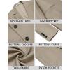 imageCOOFANDY Mens Casual Blazer Jacket Two Button Suit Jackets Lightweight Knit Sport CoatKhaki