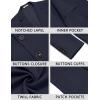 imageCOOFANDY Mens Casual Blazer Jacket Two Button Suit Jackets Lightweight Knit Sport CoatNavy Blue