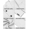 imageCOOFANDY Mens Casual Blazer Jacket Two Button Suit Jackets Lightweight Knit Sport CoatWhite