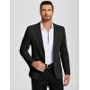 imageCOOFANDY Mens Casual Blazer Knit Sport Coat Lightweight Two Button Suit JacketBlack