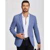imageCOOFANDY Mens Casual Blazer Knit Sport Coat Lightweight Two Button Suit JacketBlue
