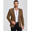 imageCOOFANDY Mens Casual Blazer Knit Sport Coat Lightweight Two Button Suit JacketBrown