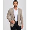 imageCOOFANDY Mens Casual Blazer Knit Sport Coat Lightweight Two Button Suit JacketChampagne